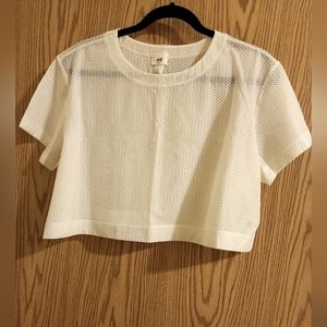 H&M Sport mesh crop top size XL